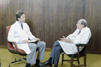 Paul Hendrix interviewing Dr. Eugene Stead Jr. for Article (2), 1987