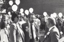 Rosanne Ippolito, Ed Hobday, and Unidentified Man at March on Trenton, 1989