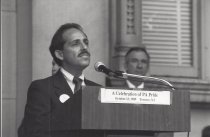 Paul Lombardo Speaks at March on Trenton, 1989
An unidentified speaker at the March on Trenton demonstration
Paul Lombardo speaks at March on Trenton