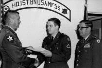 Ray Reed Receives Outstanding Soldier of the Month Certificate, 1971