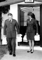 Ray Barger Jr. and JoAnn Nicks with their PA program textbooks, 1972