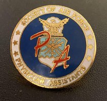 Society of Air Force Physician Assistants White Bordered Pin