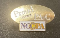 Proud to be a PA-C NCCPA Gold, Purple, and White Pin