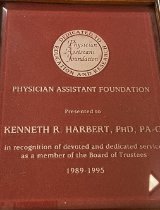 PA Foundation Trustee Plaque to Kenneth Harbert