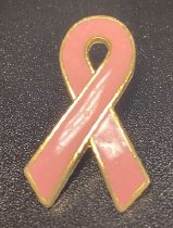 Pink Breast Cancer Awareness Ribbon Lapel Pin