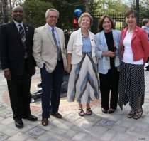 Robert Wooten, Stephen Wilson, Deborah Gerbert, Marilyn Fitzgerald, and Suzanne Reich at Rededication Ceremony, 2017