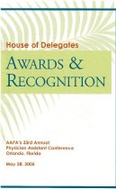 House of Delegates Awards Programs