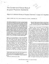 The Current and Future Role of Surgical Physician Assistants: Report of a National Survey of Surgical Chairmen in Large U.S. Hospitals