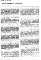 A National Health Work Force Policy