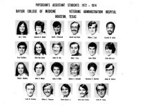 Baylor College of Medicine PA Program Classes 1972-1974