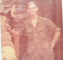 Navy Hospital Corpsman Alan Sams at the DMZ, Vietnam, undated