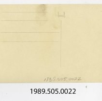 Real Photo Postcard Back