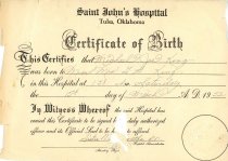 Certificate, Birth