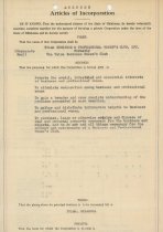 Article of Incorporation