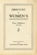 Directory of Women's Organizations of Tulsa, Oklahoma, 1926-1927.