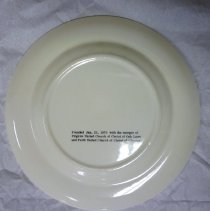 Pilgrim-Faith United Church of Christ Commemorative Plate