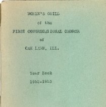 1952-1953 First Congregational Women's Guild Yearbook