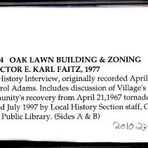 Faitz, Everett Karl - Oral History Interview