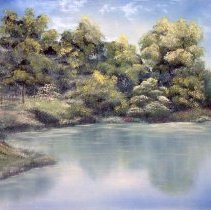 Painting of Oak Lawn Lake