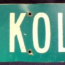 Ernie Kolb Parking Sign