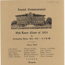 Cook School Graduation Program, 1924