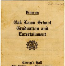 Cook School Graduation Program, 1919