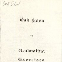Cook School Graduation Program, 1914