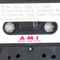 Reno, Leonard - Oral History Interview