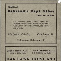 1926 Evergreen Park - Oak Lawn Telephone Directory