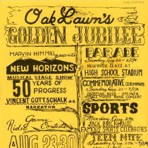 Oak Lawn Golden Jubilee Flier, 1959