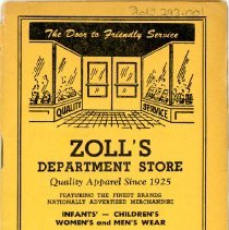 Zoll's Department Store Stamp Book