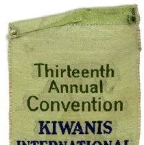 Kiwanis Delegate Ribbon, 1929