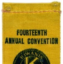 Kiwanis Delegate Ribbon, 1931