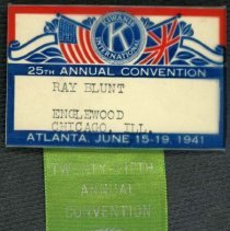 Kiwanis Delegate Ribbon, 1941