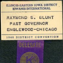 Kiwanis Delegate Ribbon, 1946