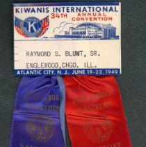 Kiwanis Delegate Ribbon, 1949