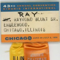 Kiwanis Delegate Ribbon, 1958