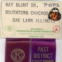 Kiwanis Delegate Ribbon, 1975