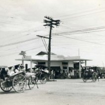 Horse & Cart Taxis; Cebu, Philippine Islands; World War 2