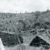 Grass Huts & Hills; Philippine Islands; World War 2