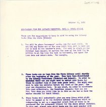 Sward School Library Committee Memorandum