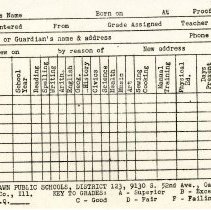 Sward School Student Information Slip