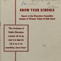 Know Your Schools, 1952