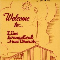 Welcome to Elim Evangelical Free Church, 1965