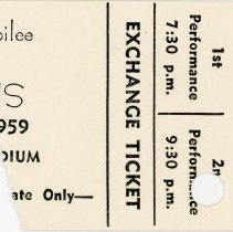 New Horizons Pageant Ticket Stub