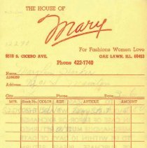Collection of Oak Lawn Business Receipts