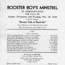 St. Gerald Minstrel Show, 1930