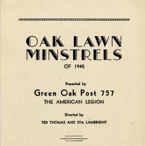 Oak Lawn Minstrels of 1945