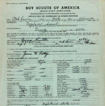 Boy Scout Explorer Application: Gunther, 1947