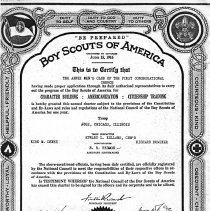 Boy Scout Troop 682 Charter, 1935